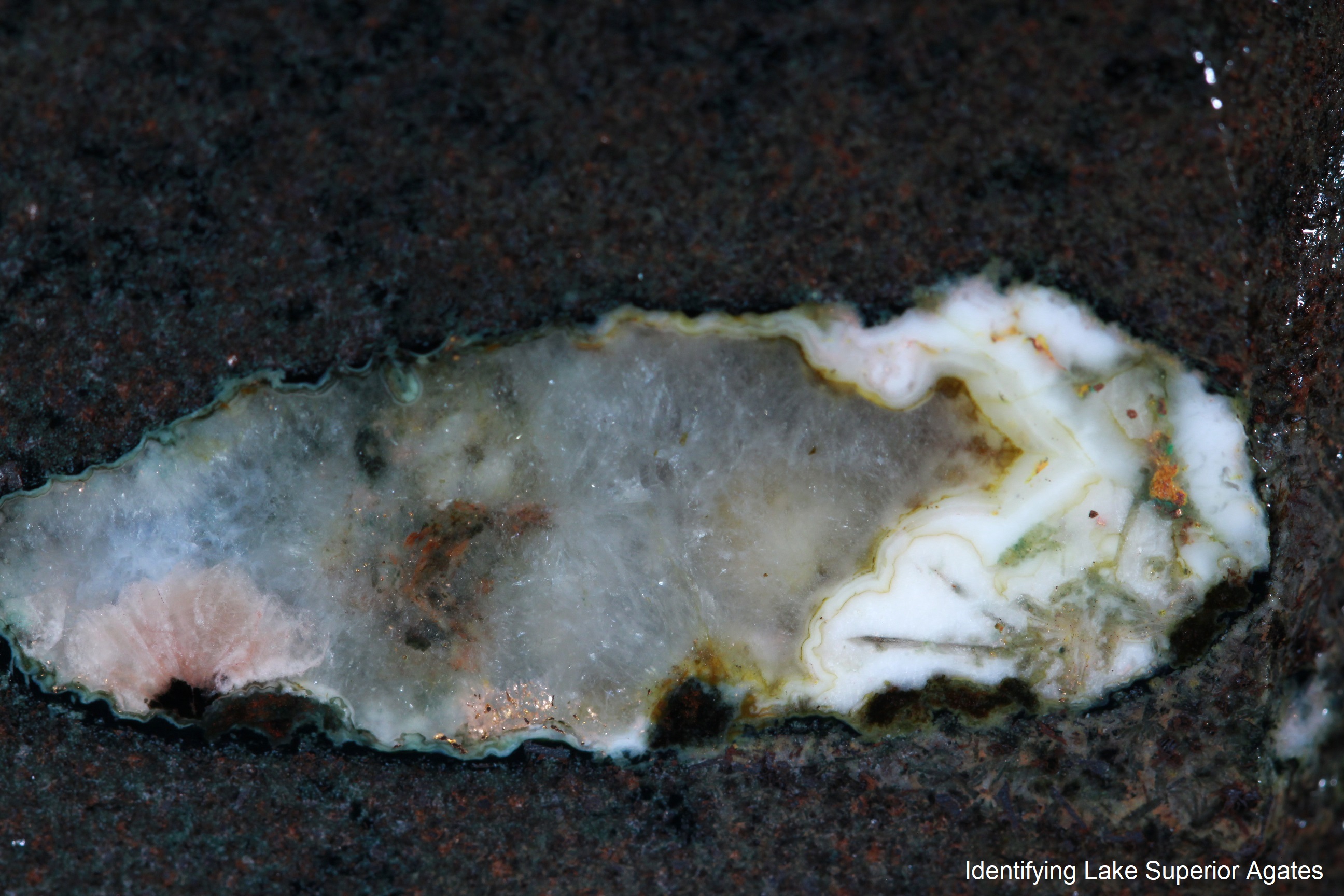 copper replacement agate, lake superior copper replacement agate